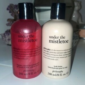 NEW Philosophy Shower Gels & Body Lotion Bundle Under The Mistletoe